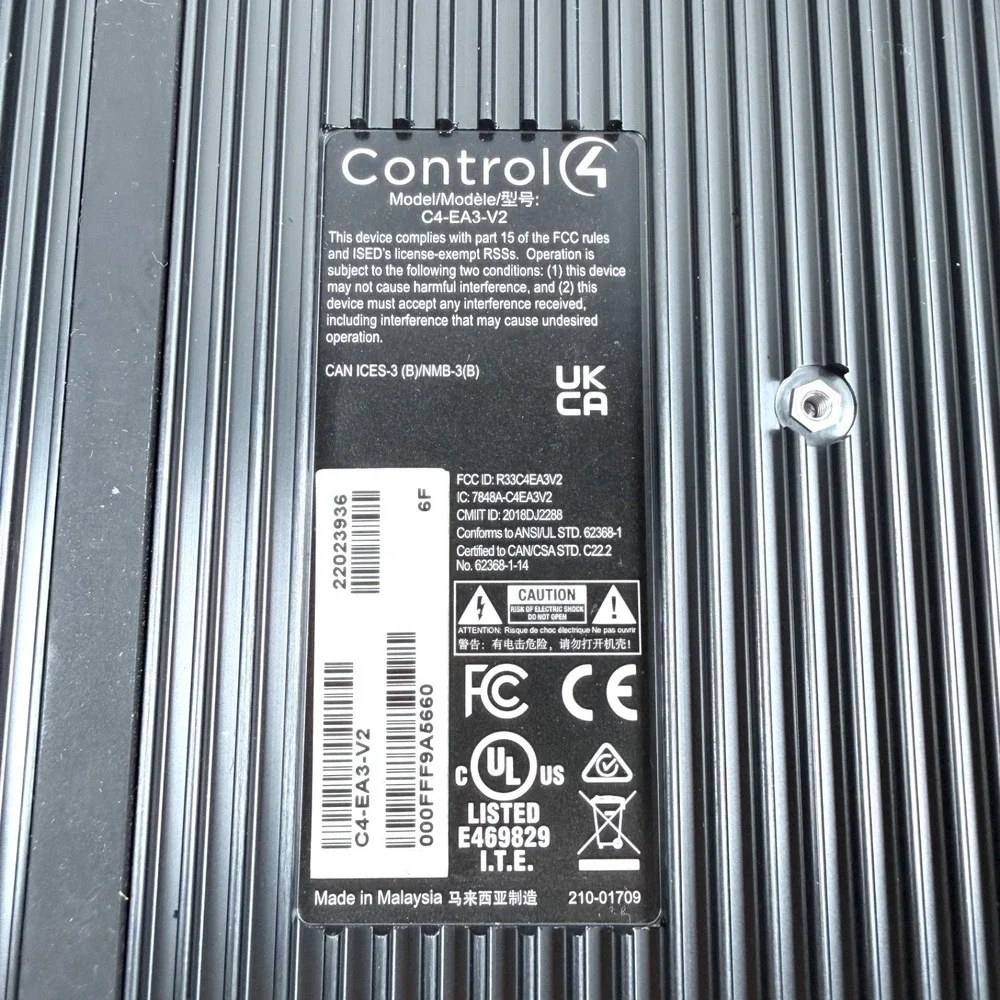 Control 4 C4-EA3-V2 Entertainment and Automation Controller with Cable / Tested